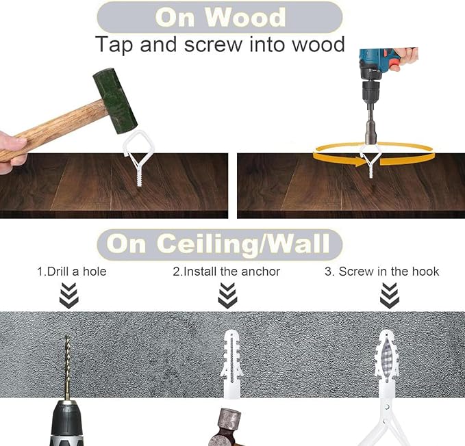 20PCS Eye Screw Hooks for Hanging Heavy Duty - Image 4