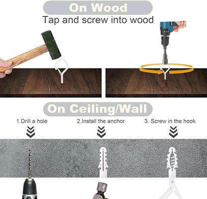 20PCS Eye Screw Hooks for Hanging Heavy Duty - Image 4