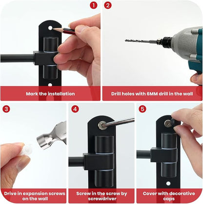 Helmet Hanger Wall Mount 180° Swivel Helmet Holder - Image 5