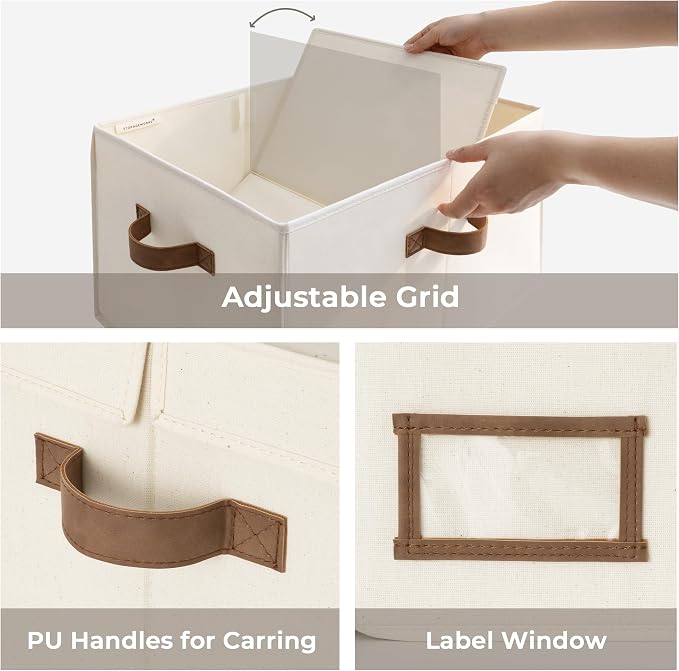 StorageWorks Large Clothes Storage Bins, Fabric Boxes - Image 3