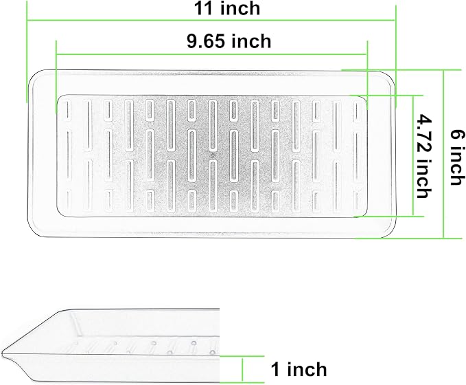 6 Pack Plastic Plant Saucer Rectangular 6 x 11 Inch, Indoor Outdoor Drip Tray - Image 2