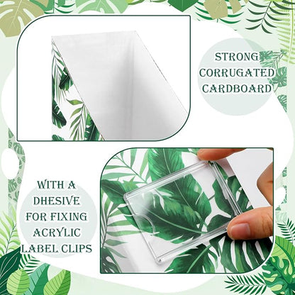 Monstera Magazine File Holder Decorative Set of 4 | Foldable Magazine Storage - Image 4
