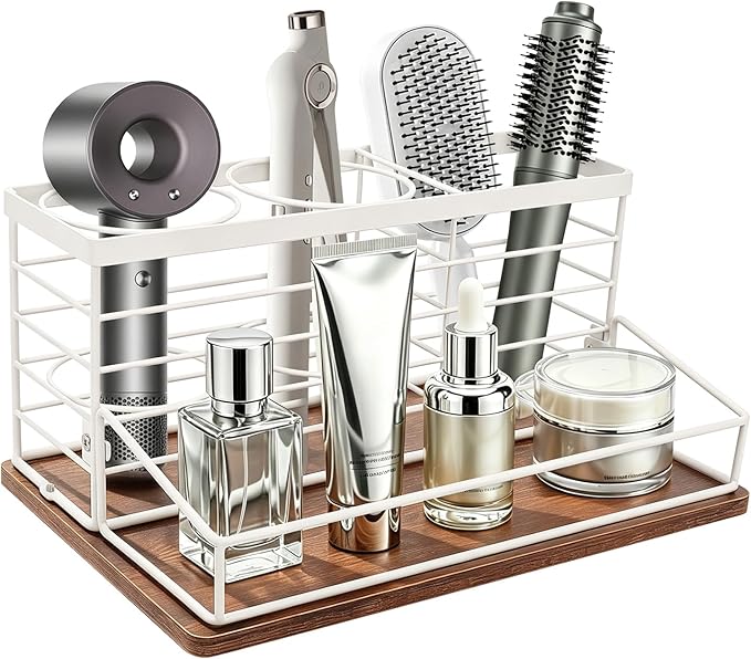 Hair Tool Organizer, Movable Hair Dryer Holder, Hair Styling Tools Storage by Siyzda