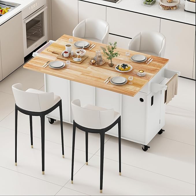 59’’ Rolling Kitchen Island Cart - Image 5