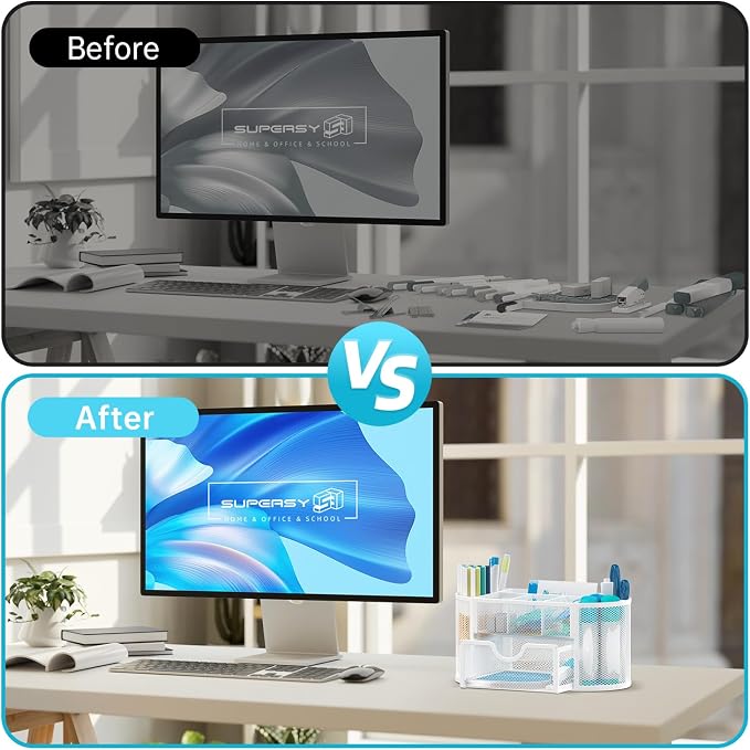 SUPEASY Mesh Desk Organizer, Desk Accessories & Workspace Organizers - Image 7