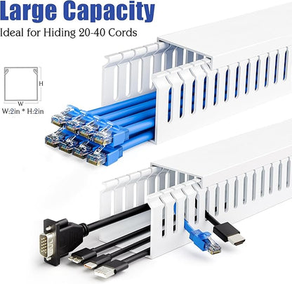 ZhiYo 99in Professional Server Rack Cable Management Raceway, H2 x W2in Cable - Image 7