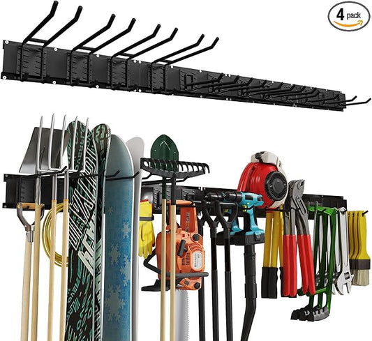 64 Inches Garage Organization, Wall Mount Garden Tool Organizer, 880lbs by Howzone