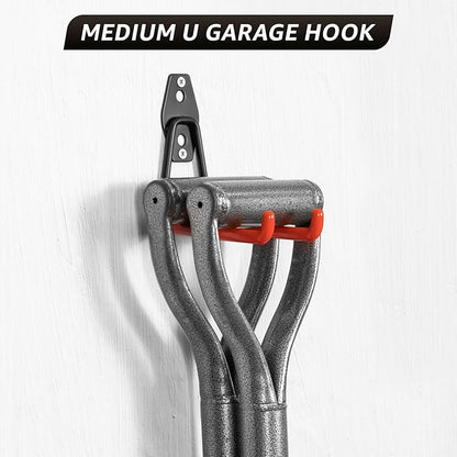 40 Pack Utility Steel Heavy Duty Wall Mount Garage Hooks, - Image 6