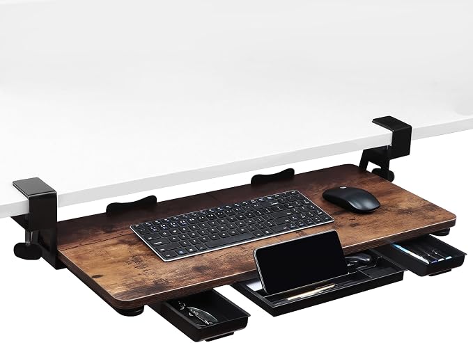 Large 26.77" Keyboard Tray Under Desk by TECLUCK