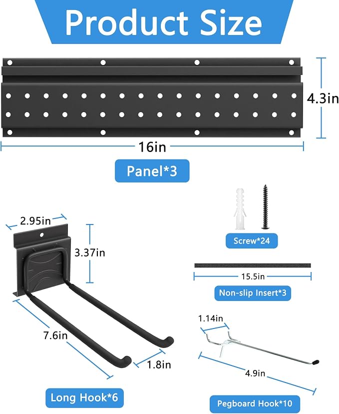 48 Inch Garage Storage Rack, Heavy Duty Wall Mount Organizer - Image 5