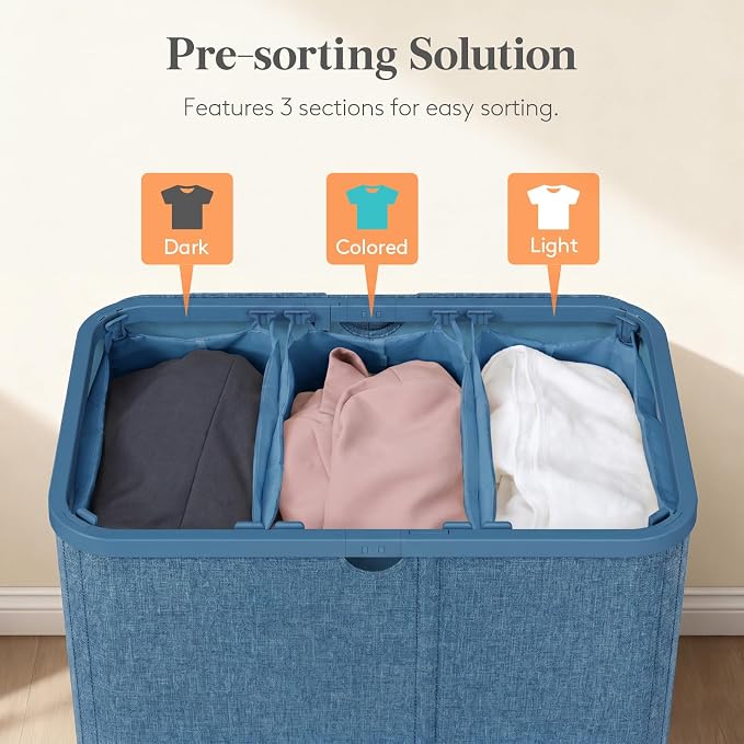 Lifewit 185L 3 Section Laundry Hamper - Image 3