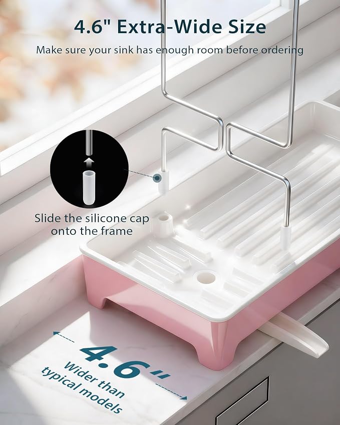 Ceramic-Look Sink Caddy, Rustproof Sponge Holder - Image 4