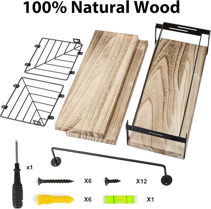 Fixwal Wall Mounted Bathroom Shelves Over Toilet | Wall Shelf - Image 4