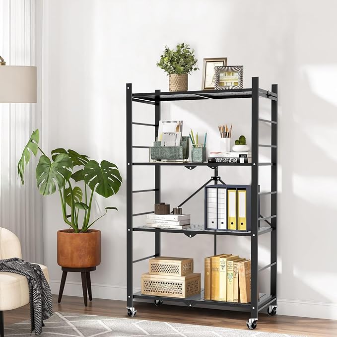 Himix 4-Tier Foldable Storage Shelf - Image 2