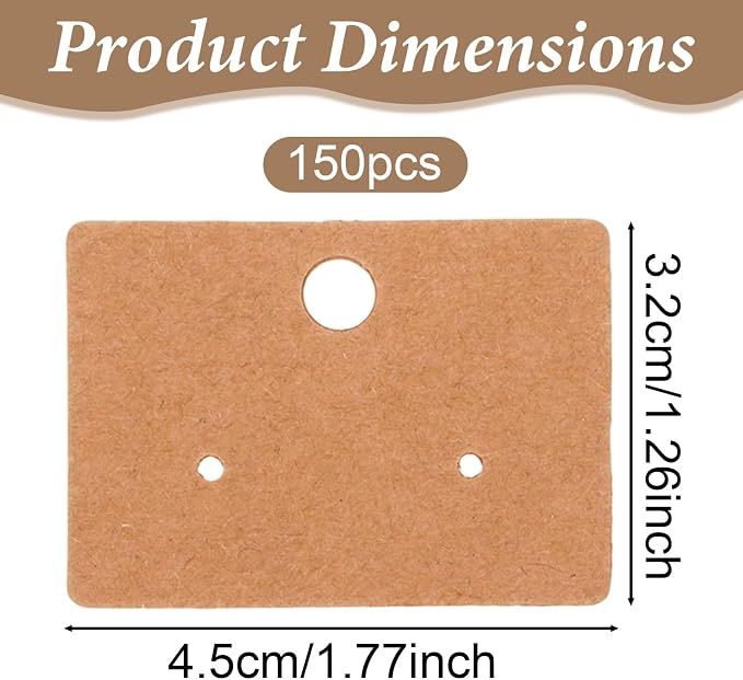 LIQWEI 150 Pcs Earring Display Cards, Earrings Paper Holders Organizer - Image 5