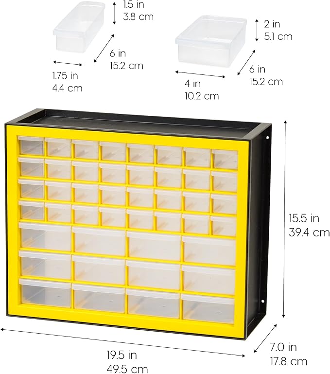 IRIS Plastic Hardware Storage Drawer, 44 Drawer Parts Cabinet - Image 3
