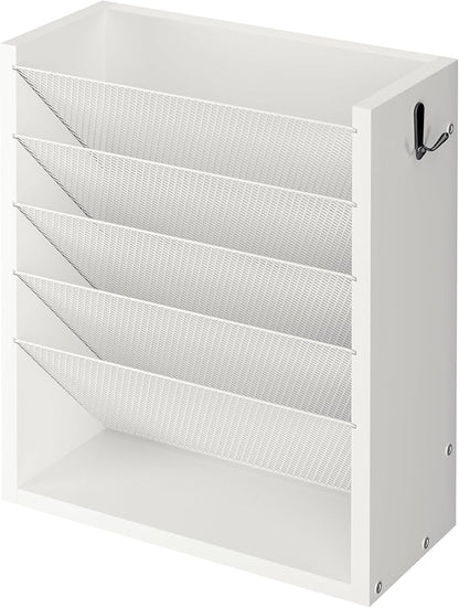 Mail Organizer Wall Mounted, 6-Slot Hanging File Organizer by Cresohom