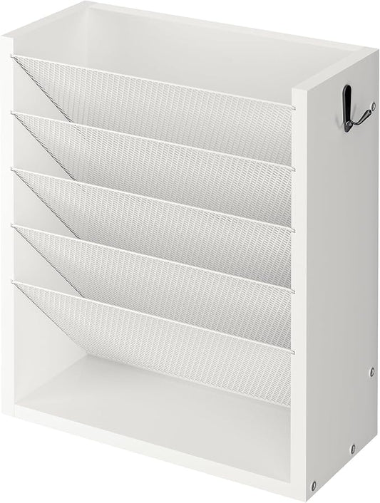 Mail Organizer Wall Mounted, 6-Slot Hanging File Organizer by Cresohom