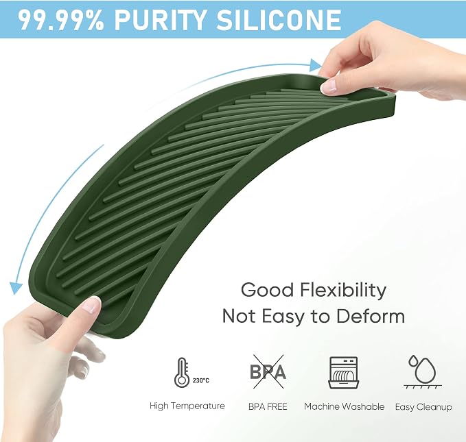 EG-SIPRO Silicone Sponge Holder, Kitchen Sink Organizer Tray, Sponge Caddy - Image 3