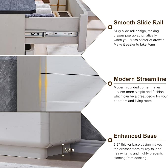 ACCOHOHO Modern 6 Drawer Dresser - Image 5