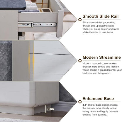 ACCOHOHO Modern 6 Drawer Dresser - Image 5