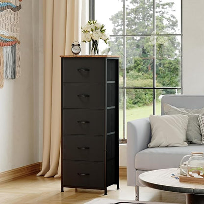 Somdot Tall Dresser for Bedroom, 5 Drawer Storage Cabinet, Chest of Drawers | - Image 4