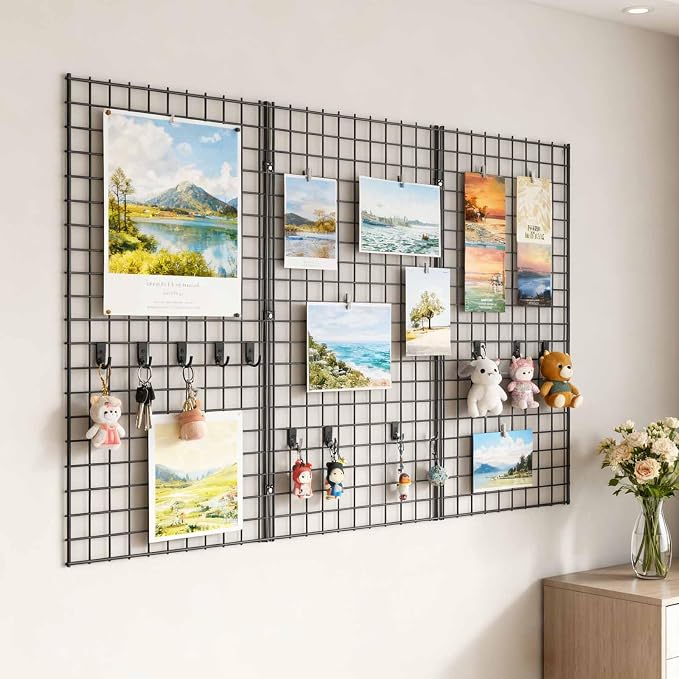 2' x 6' Black Gridwall Panels, Commercial & Home Wall Grid Display - Image 4