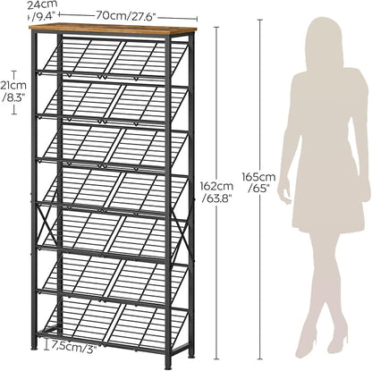 YATINEY 8-Tier Tall Shoes Rack, Slim Shoe Organizer - Image 3