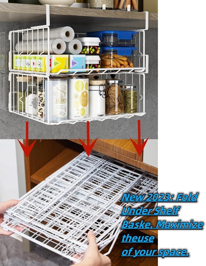 Under Shelf Basket Storage 2Pack - Image 4
