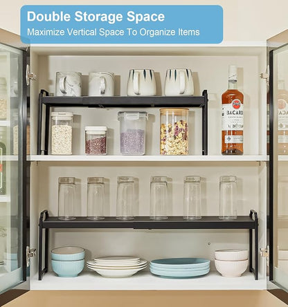Expandable Cabinet Shelf Organizer, Adjustable kitchen Countertop Storage | 2 - Image 6