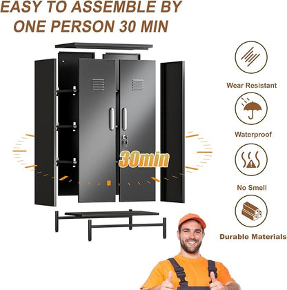 pozdeg 47.24" Metal Storage Locker - Image 6