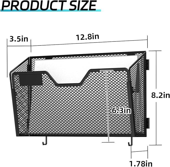 SUPEASY Mail Organizer Wall Mounted, Wall File Holder, Hanging File Organizer - Image 3