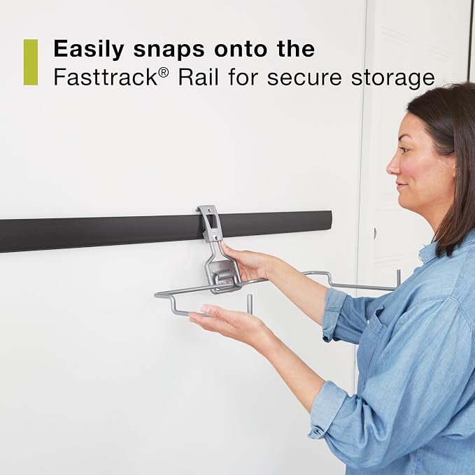 Rubbermaid Garage Fasttrack Recycling Bin Wall Mounted Recycling System Holds - Image 4