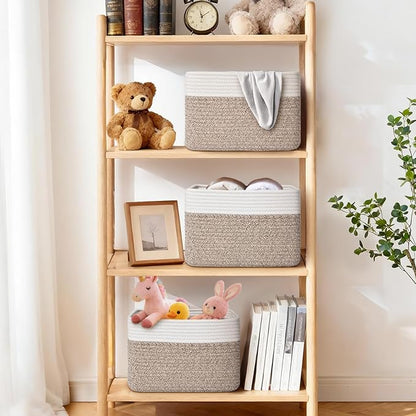 Storage Baskets for Organizing, 4 Pack Storage Baskets for Shelves, Woven - Image 2