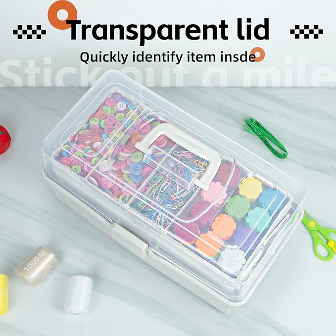 TERGOO 14in 3-Layer Multipurpose Craft Organizers and Storage - Image 5