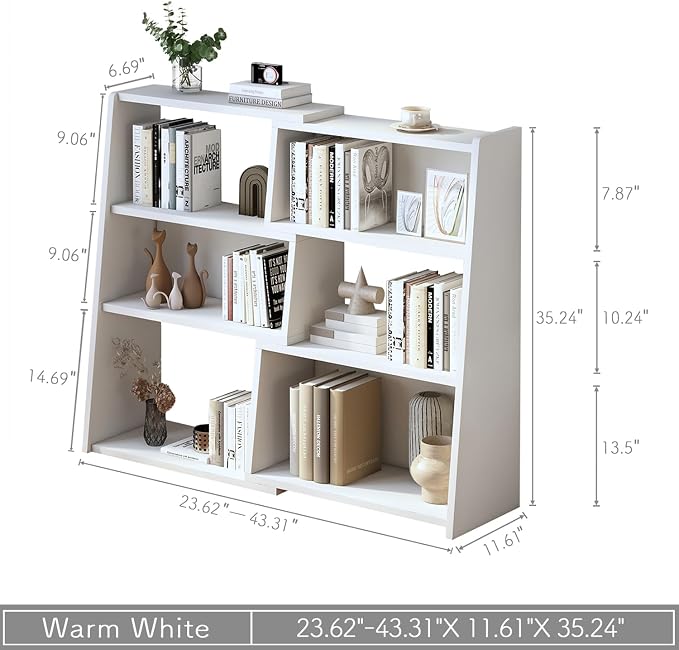 IOTXY Wooden Extendable Shelf Bookcase - Image 2