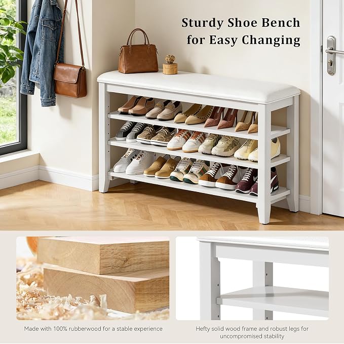 Taitiy Shoe Rack Bench Entryway Storage, Shoe Organizer Bench - Image 5