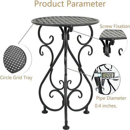 NAKUPE Plant Stand Indoor & Outdoor Flower Pot Stand 17" Tall Metal Plant Table - Image 4
