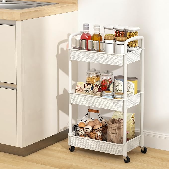 MOYIPIN 3-Tier Plastic Rolling Utility Cart - Image 5