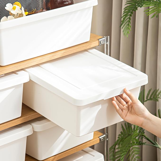 15 Quart White Storage Bins - Image 2