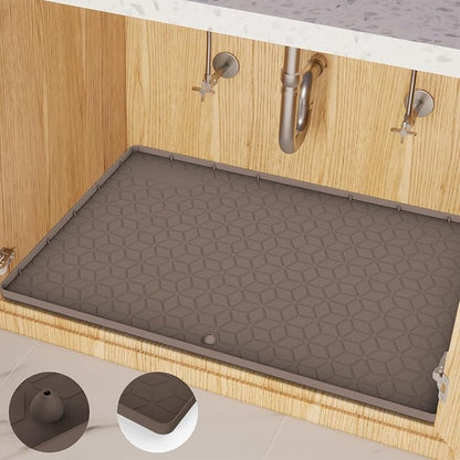 Under Sink Mat for Kitchen Silicone Waterproof Under Sink Liner, Flexible Sink by MIFADFAOtailoredtoyourhome