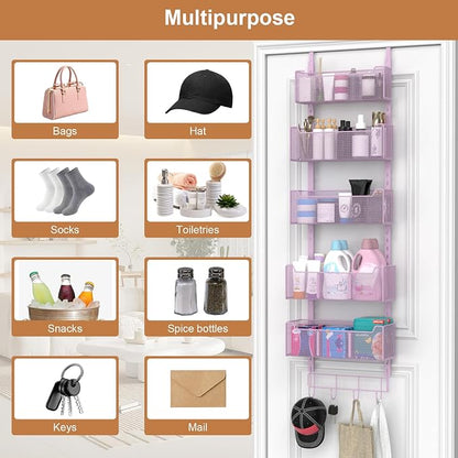 VyGrow Over The Door Organizer, Metal Door Organizer Hanging - Image 8