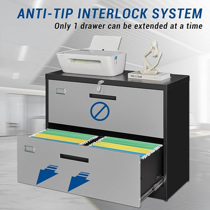 2 Drawer Lateral File Cabinet - Image 3