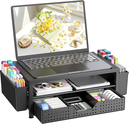 OPNICE Laptop Stand Desk Organizer, 2-Tier Metal Monitor Stand Riser - Image 9