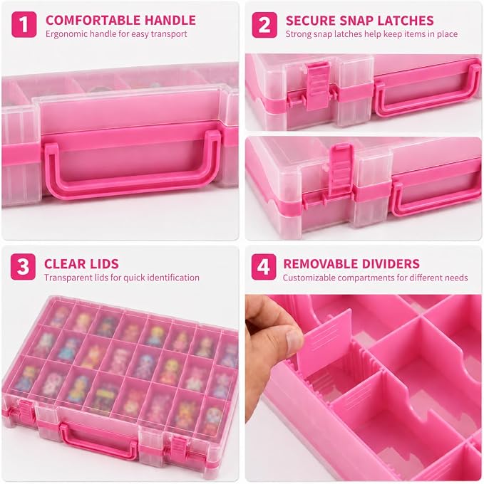 Toy Car Storage Case for Hot Wheels for Matchbox Cars, 48-Slot Organizer | - Image 6