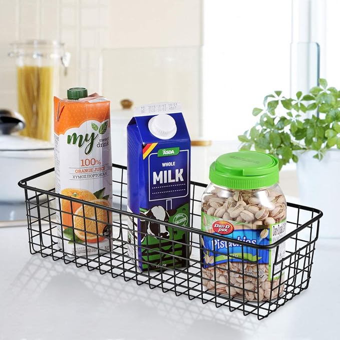 Sheechung Farmhouse Decor Metal Wire Storage Organizer Bin Basket - Image 7