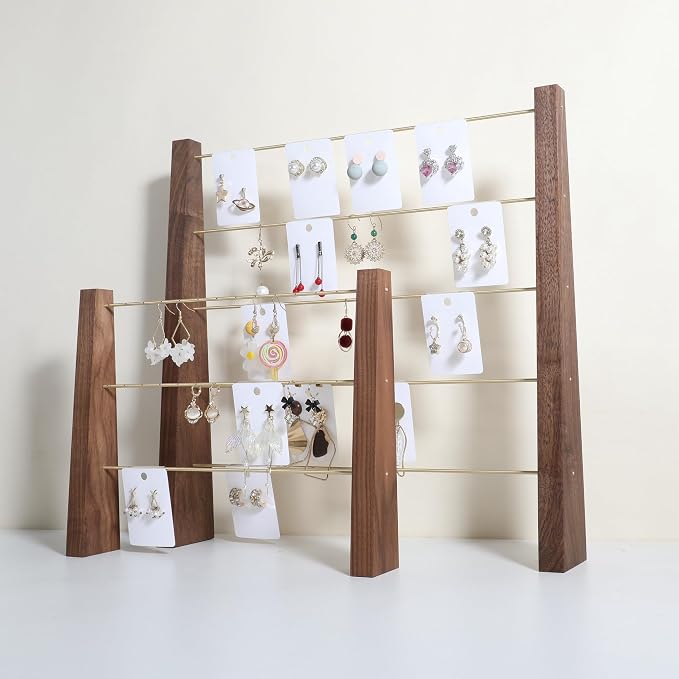 GemeShou 5 Tiers Walnut Earring display stands - Image 6