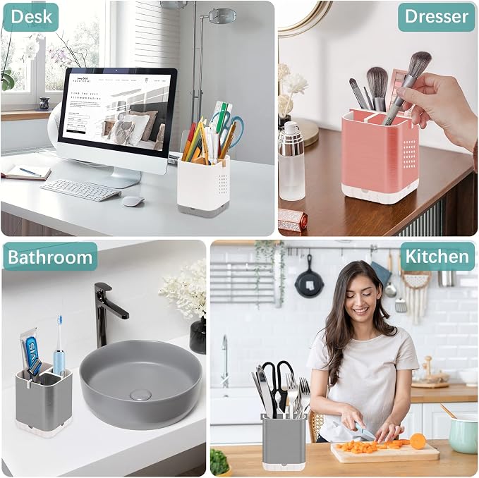 Boperzi Toothbrush Holder Toothpaste Organizer Drainage - Image 6
