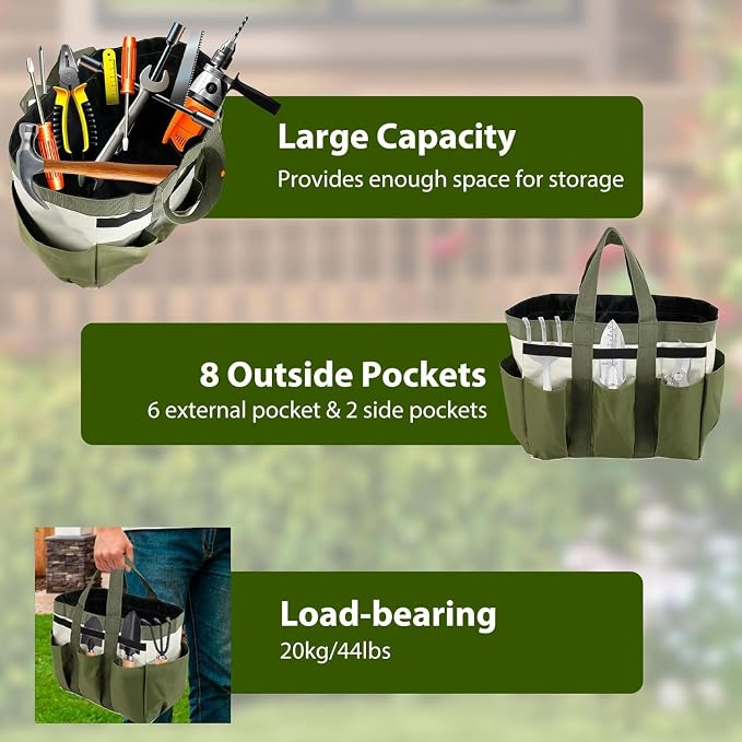 Garden Tool Bag Organizer, Tote Storage Bag - Image 6