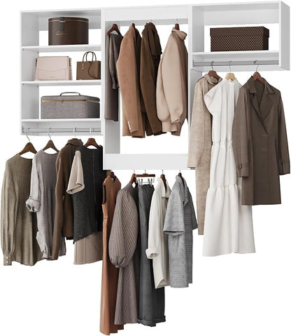 ROOMTEC Modular Closet System, Wall-Mounted Wooden Tower by ROOMTEC